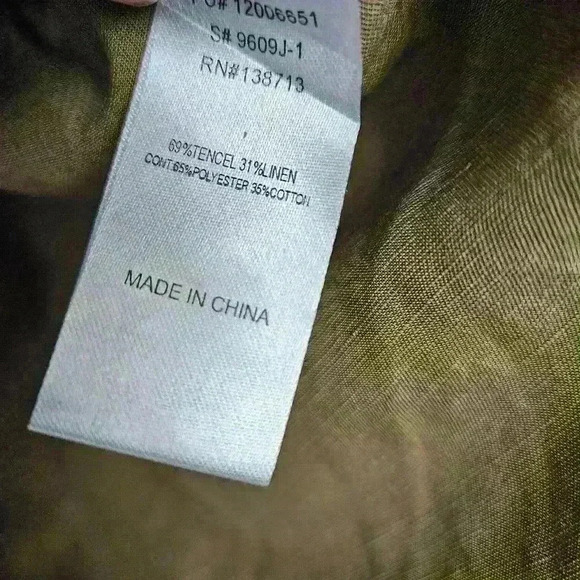 Doe & Rae Olive Green Botton Up Shirt With Grey Attached Hood Size Large - Picture 7 of 8